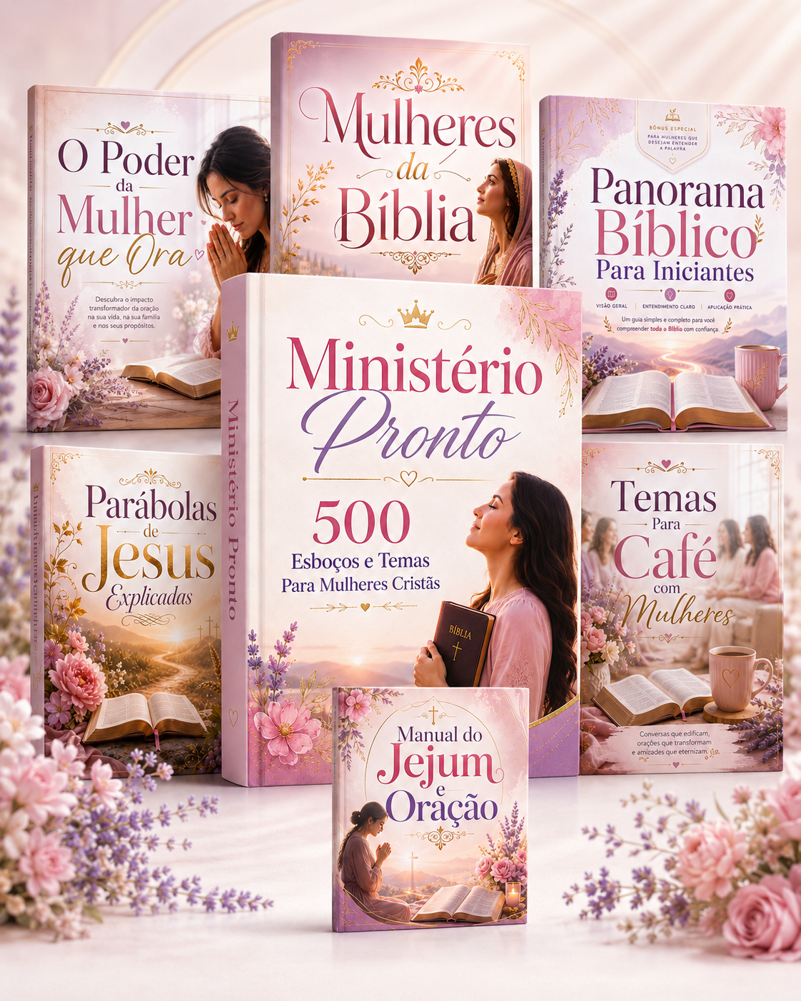 Stack da oferta com o produto principal e 6 bônus